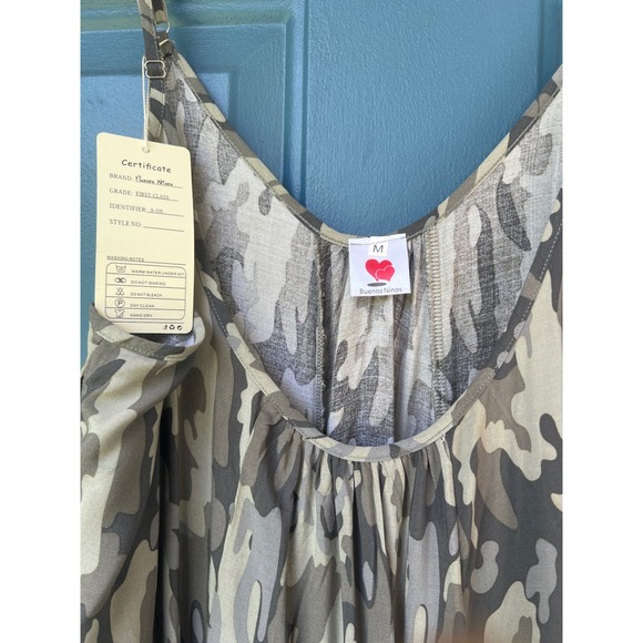 NWT Camo Print Maxi Dress Sleeveless Casual Summer Women's Sundress - Medium - Picture 7 of 8